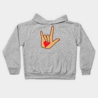 Sign Language Symbol I Love You Kids Hoodie